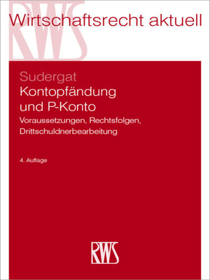 cover image of Kontopfändung und P-Konto